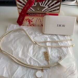 Gold Dior J’Adore Phone Strap Charm